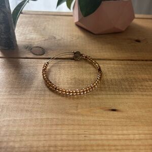 Alex & Ani clear brown beaded bracelet